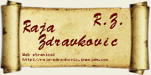 Raja Zdravković vizit kartica